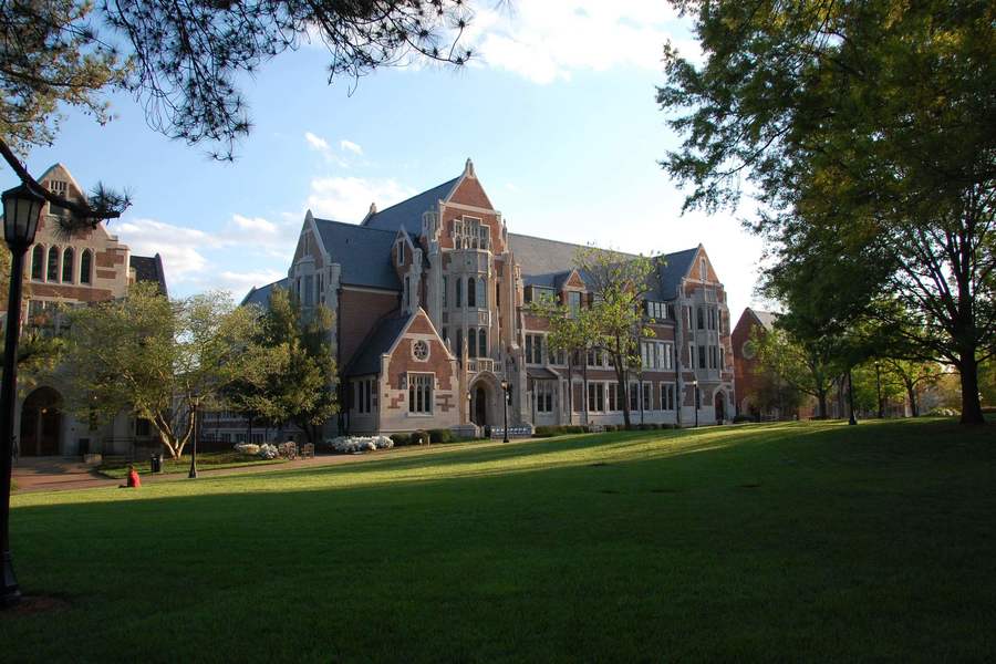 Campus quad and building shot