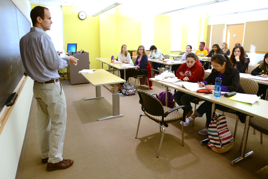 group of students sitting in class