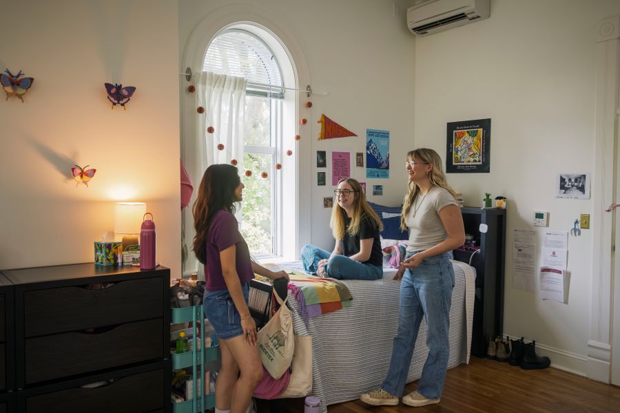Group of students in dorm room
