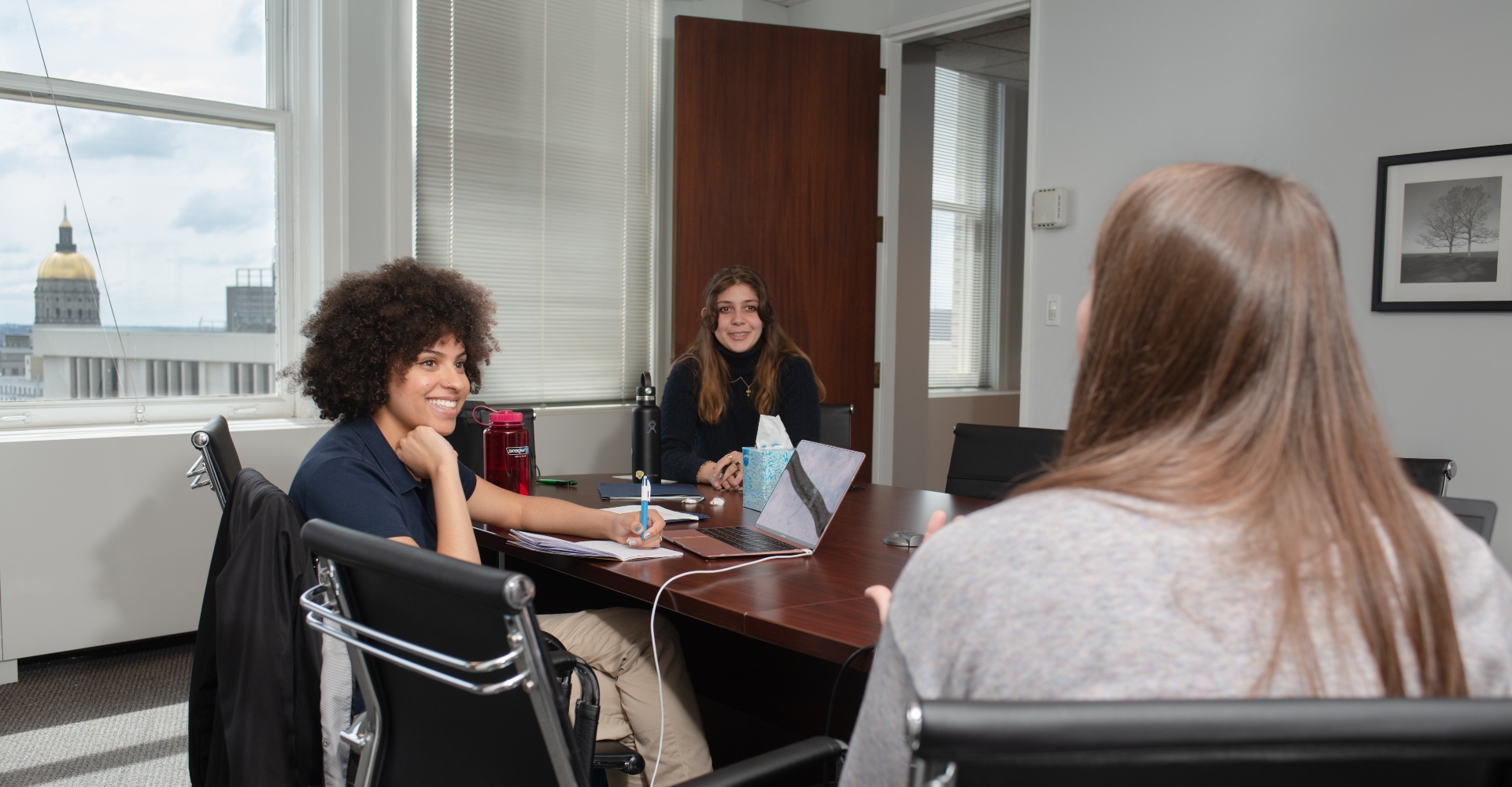 a student at an internship