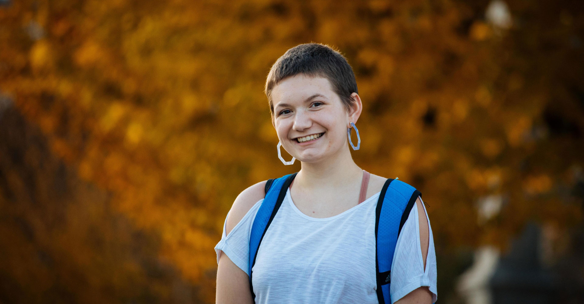 student smiling