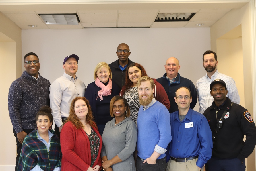 Agnes Scott's sustainability task force posing for a photo. 