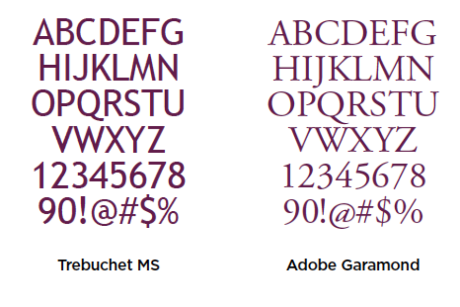 Trebuchet MS & Adobe Garamond