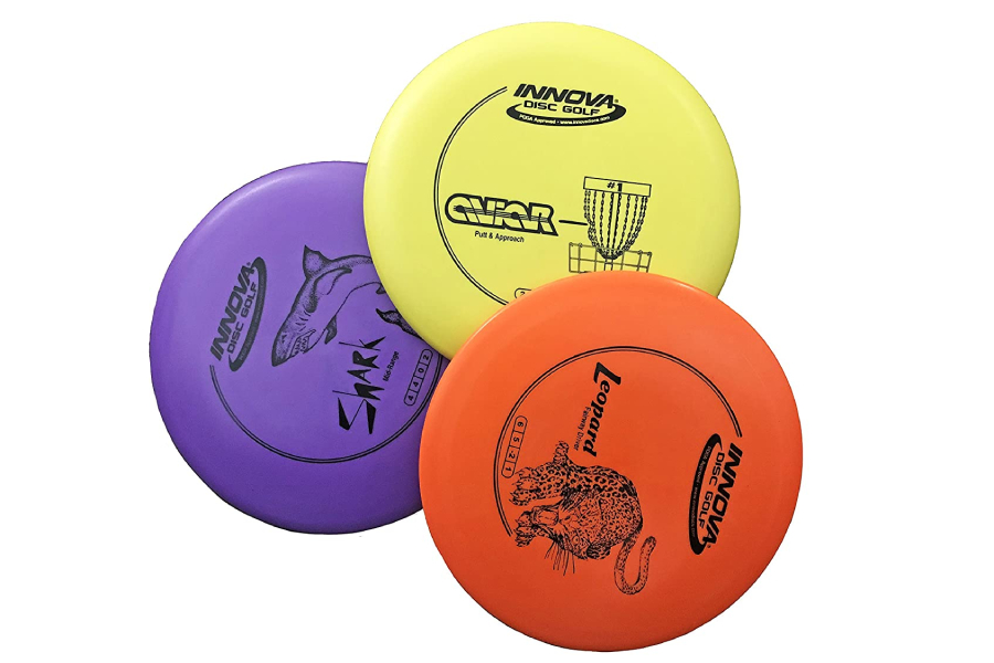 three frisbees