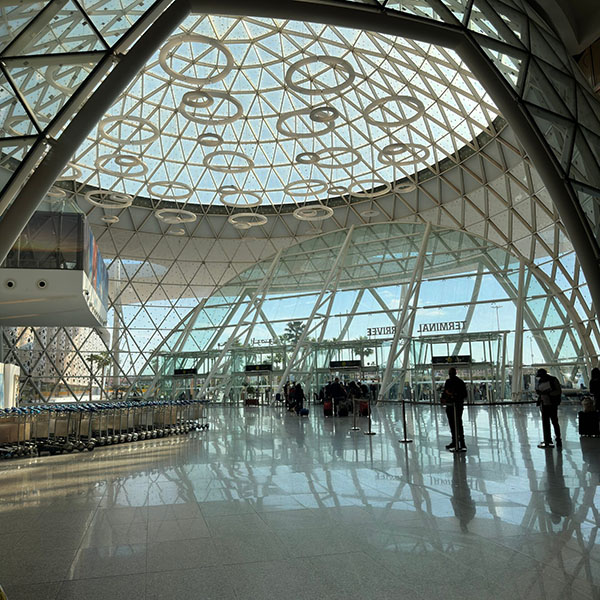 an airport atrium