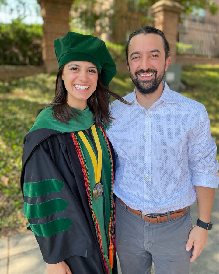 Dr. Christie Savas and her husband