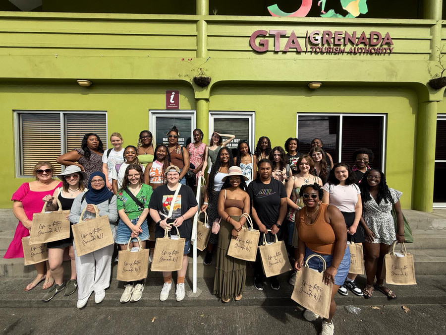 Students explore colonial history and local culture in Grenada.